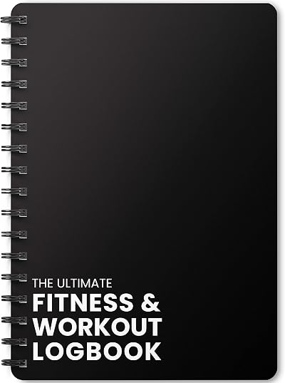 UniBrands Ultimate Gym Workout Log Book 100 Pages XL A5 Black