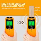 WOVTE 5 in 1 Stud Finder Wall Scanner with LCD Display Battery Included view 5