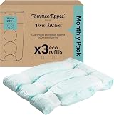 Tommee Tippee Twist & Click Nappy Bin Refill Cassettes Pack of 3 view 1
