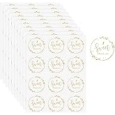 LXUEJIE 120 Pcs A Sweet Thank You Stickers, 2 Inch Gold Foil Thank You Label Sticker, Envelope Sticker Gift Packaging Stickers for Wedding, Baby Shower, Birthday, Gift Wrapping Envelope Seal