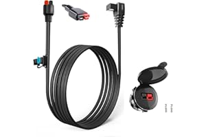 JacEnergy Anderson Power Pole Connectors,andAnderson Connector to DC Power Cable for 12 Volt Car Refrigerator, Replacement 12V/24V Car Cigarette Lighter Socket14AWG 5.5 FT,