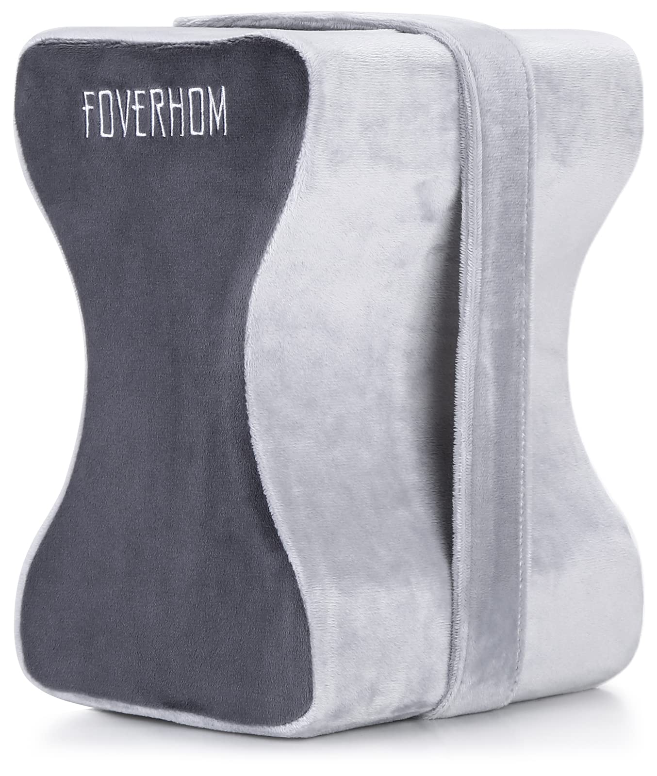 Foverhom Almohada de espuma viscoelástica para rodillas, soporte ortopédico para piernas, color gris