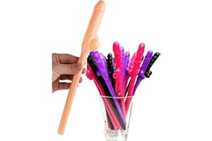 OSTRIL Party Pennis Straws 15+1 Big Pack Funny Crazy Hen Naughty Straw