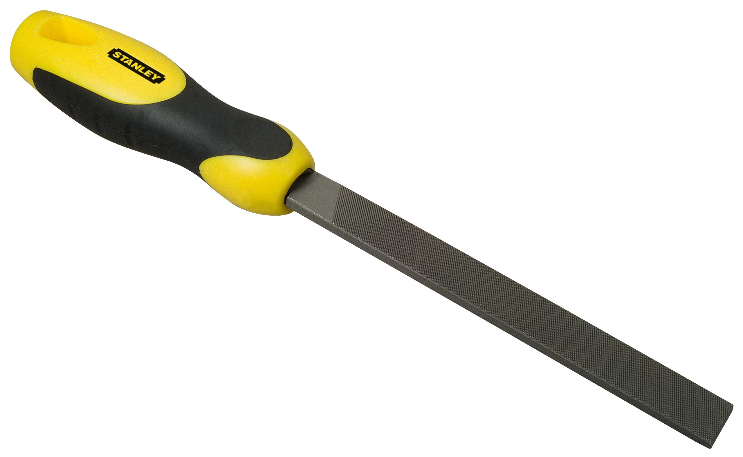 Stanley 0-22-450 Flat File with Handle 2, Yellow/Black, 150 mm