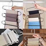 Skroad 3 Pack Trouser Hanger Space Saving S-Type Non-Slip Stainless Steel view 6
