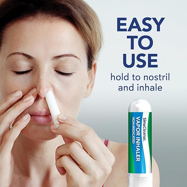 SINUCLEANSE VAPOR INHALER, MADE IN USA, PORTABLE, ON-THE-GO, NON-MEDICATED, REFRESHING VAPORS, PACK OF 3 VAPOR STICKS