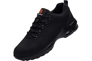 DYKHMILY Steel Toe Sneakers for Men Women Lightweight Work Shoes Slip Resistant Safety Shoes Indestructible Construction Shoe