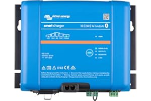 Victron Energy Smart IP43 12-Volt 30 AMP 120-240VAC, (1+1) Output Battery Charger with Bluetooth