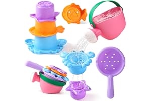 Baby Bath Toys for Toddlers 1-3 Baby Shower Games Kids Bath Toys for 2-4 Stacking Cup Sensory Toys Tub Water Toys for 1 2 3 B