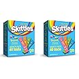 Skittles Singles To Go Tropical Flavors Variety Pack 40 Count 2 Pack - 4 Flavors, Pineapple Passionfruit, Kiwi Lime, Mango Tangelo and Strawberry Starfruit