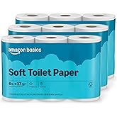 Amazon Basics 2-Ply Soft Toilet Paper, 18 Rolls | 3 Packs of 6 | 111 Regular Roll Equivalent