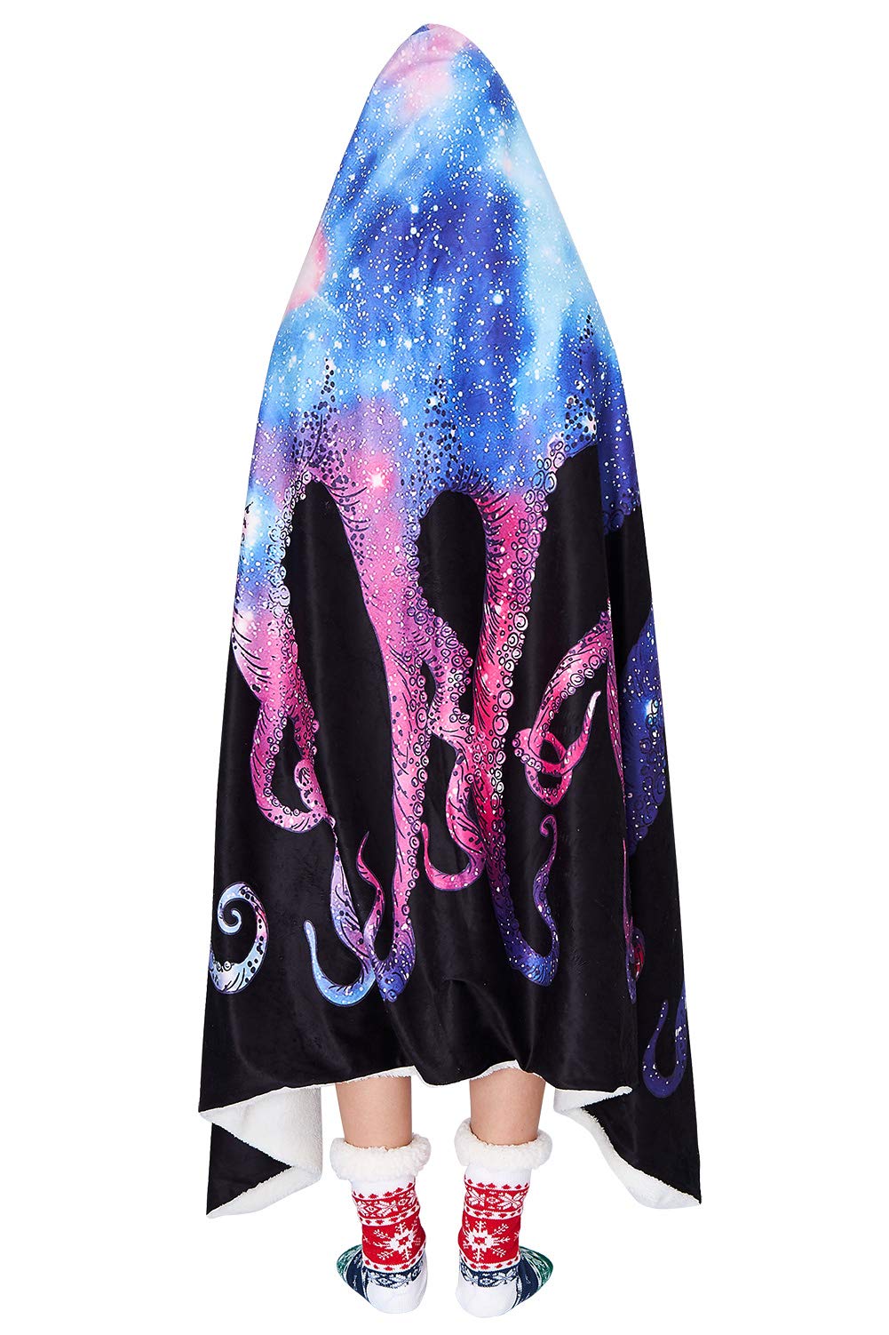 Loveternal Womens Warm Blanket Hoodies Plush Throw Blanket Adult Womens Cloak Blanket Novelty Travel Wearable Cozy Hoodie Blanket Couch Camp Snuggle (60\