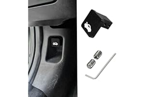 Lyxheth Hood Latch Release Handle Cable Repair Kit, Hood Release Handle Replacement, Heavy Duty Billet Hood Latch Release Cable Repair Kit, Hood Latch Release Pull Handle for Honda Civic CR-V (Black)