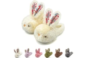 XINLANLIN Toddler Slippers Girls Boys Bunny Slippers, Cute Soft Plush Anti-Slip House Kids Girls Slippers Rabbit Warm Winter Slippers for Indoor Outdoor