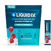 Liquid I.V.® Hydration Multiplier - Arctic Raspberry | Electrolyte Powder Drink Mix | 1 Pack (16 Servings)