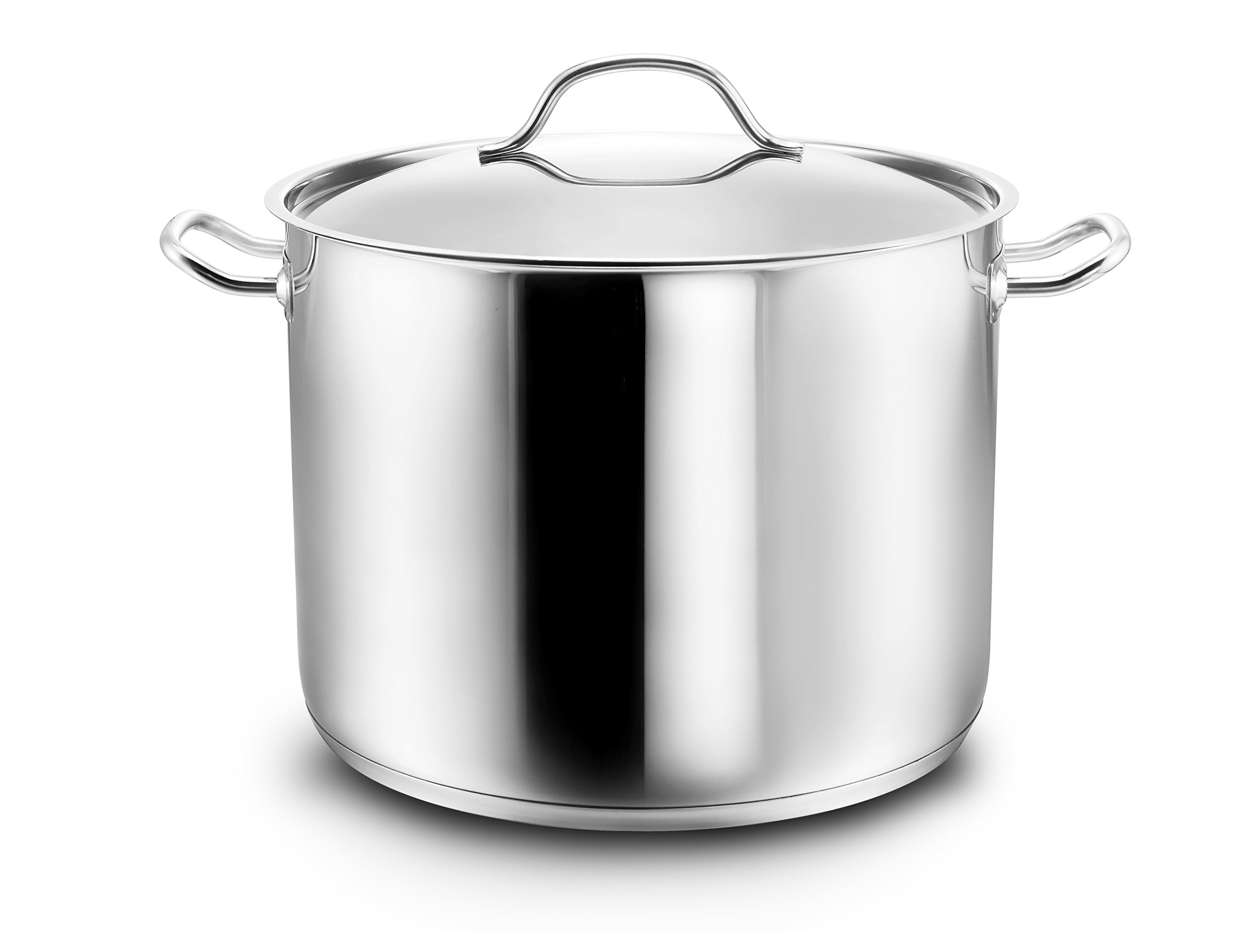 KOPF Gigantos Large Cooking Pot with Lid, Stainless Steel, Diameter 24 cm, Height 20 cm, 9 Litre