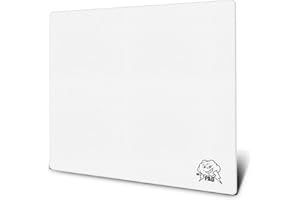 SkyPAD Glas 3.0 XL Gaming Mouse Pad with Cloud Logo | Professional Large Mouse Mat | 400 x 500 mm | White | Special Glass Sur