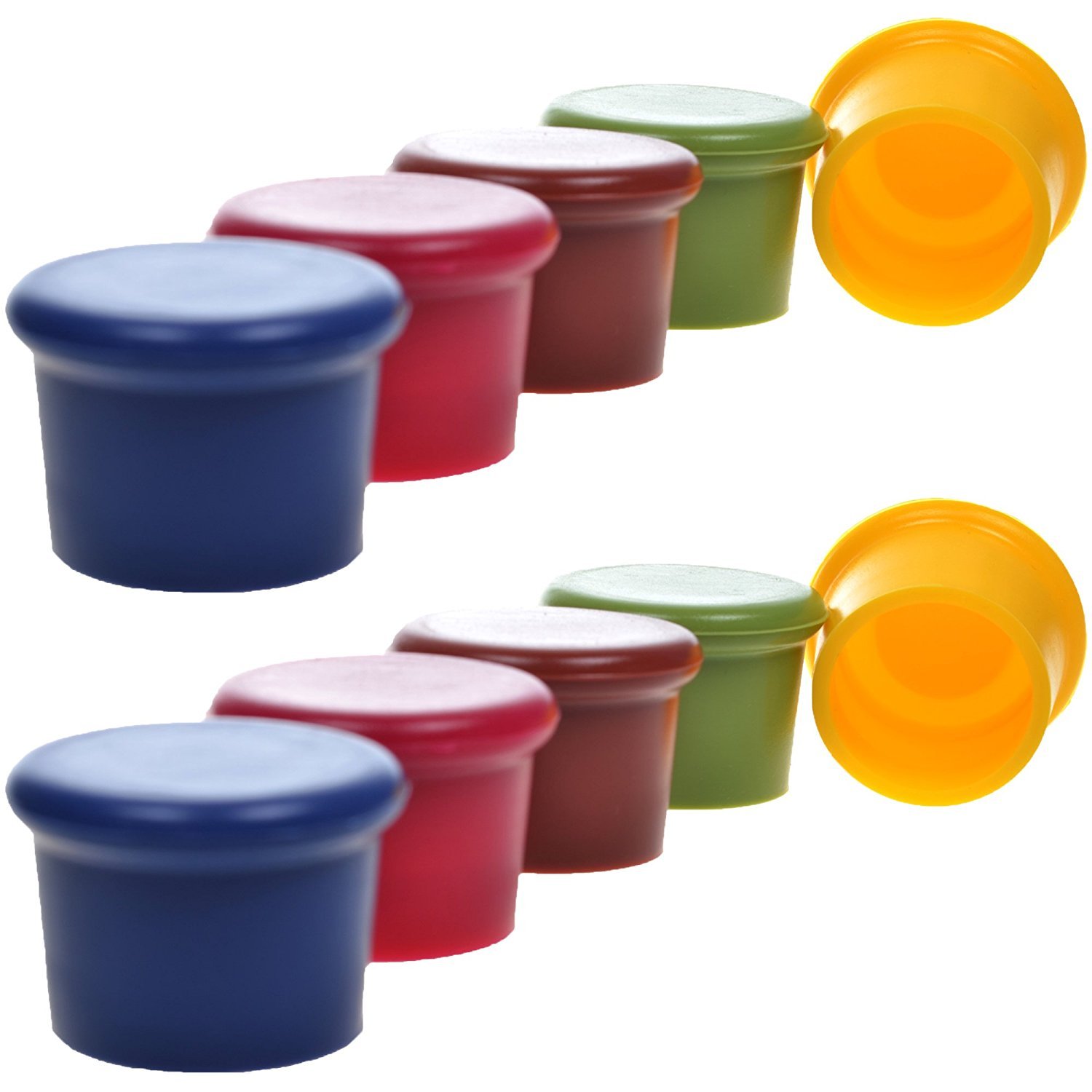 Dokeno 12er-Set Silikon-Verschlüsse Für Wein- & Bierflaschen – Wiederverwendbar, Luftdicht, In 6 Farben