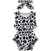 Leapparel Baby Girl Clothes 0-24 Months Floral Sleeveless Newborn Romper Jumpsuit Outfit Set with Headband