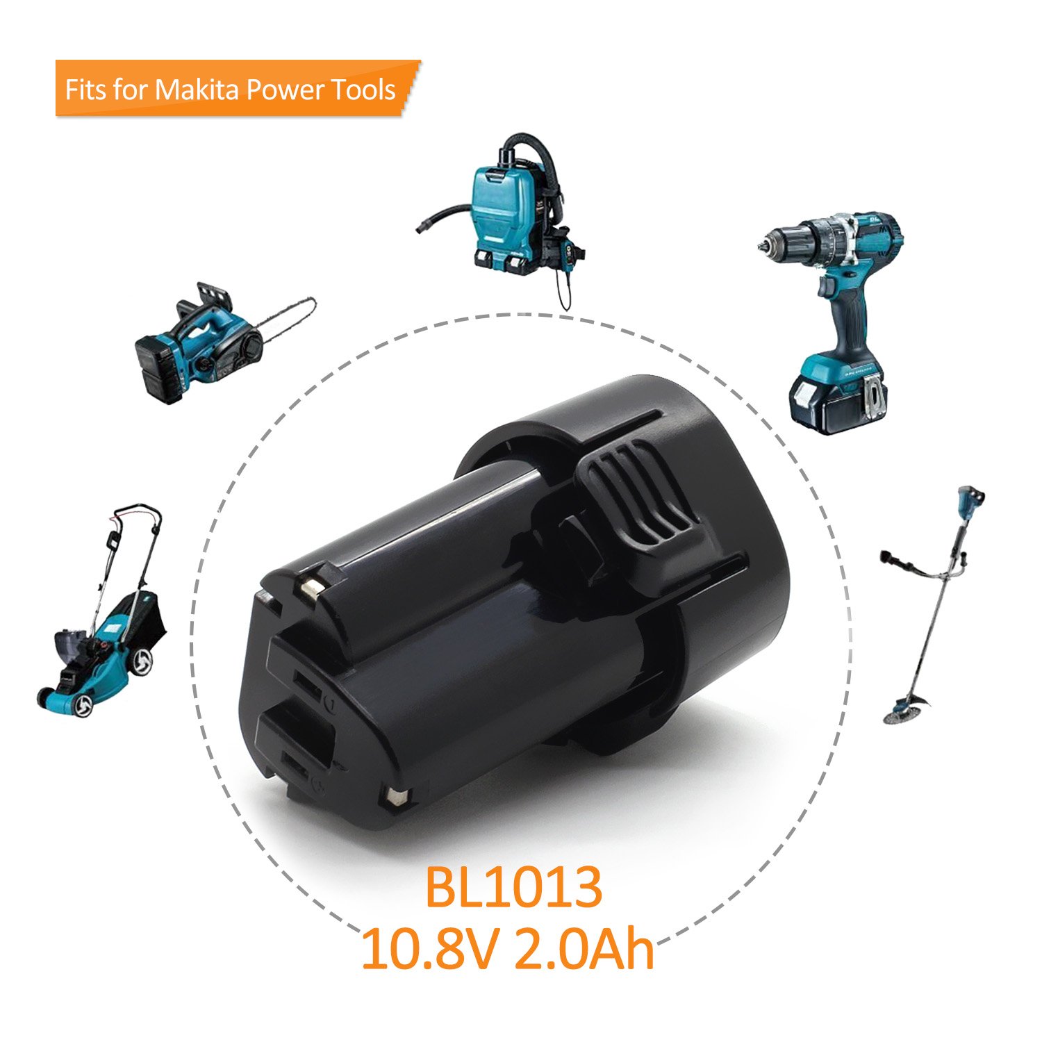 LENOGE Battery 2Ah 10.8V Replacement for Makita BL1013 BL1014 Drill DF030D LCT203W 194550-6 194551-4 FD02W 194550-6 194551-4 18months warranty