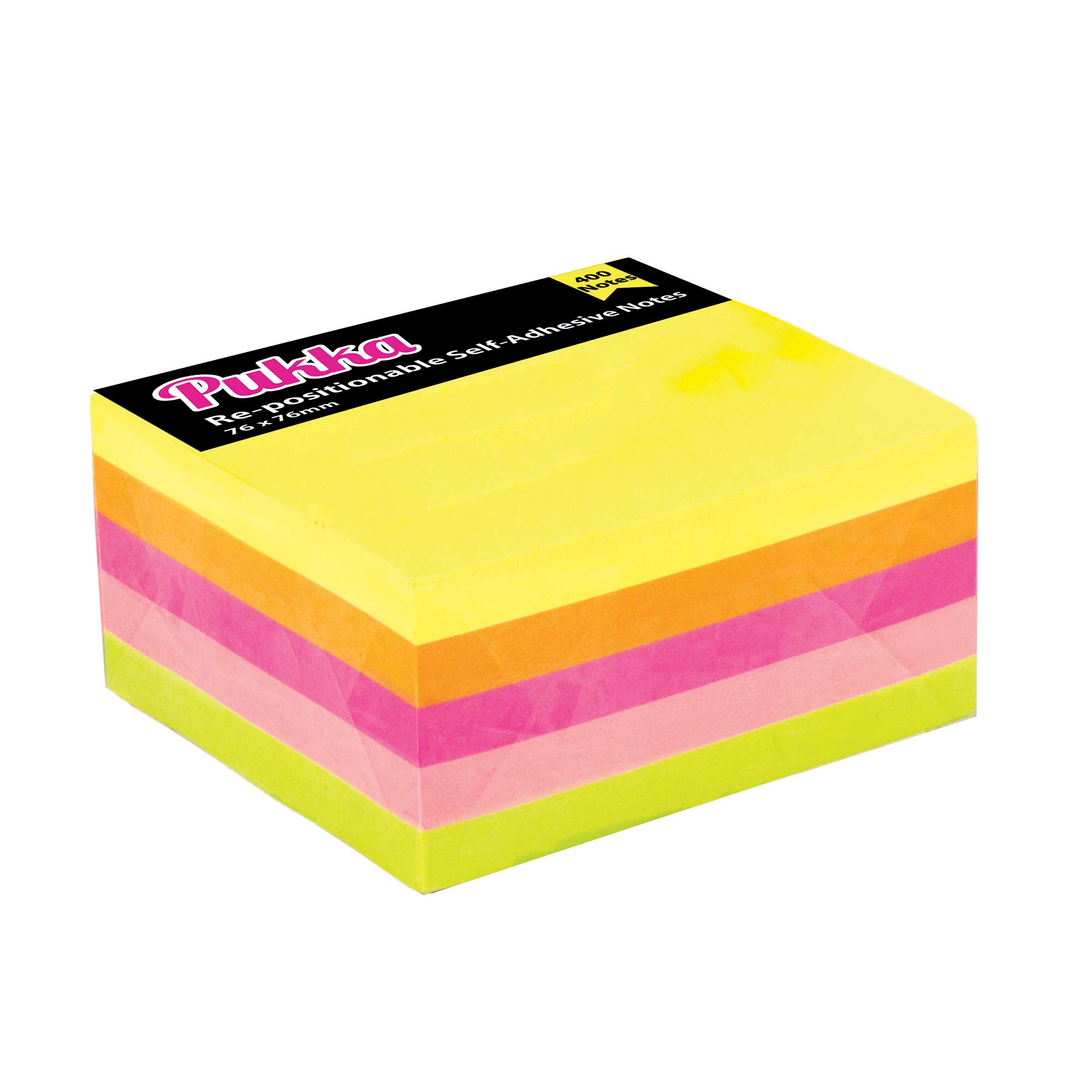 Pukka Notes Cube, 76 x 76mm, Neon