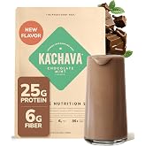 Ka&rsquo;Chava Whole Body Protein Shake Chocolate Mint, 25g Protein, 6g Fiber | Vegan Protein Powder, 25g Protein, 6g Fiber, Meal Replacement Shake, Probiotic, 24 Fruits &amp; Vegetables, Mushroom, Gluten Free