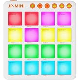 Mini Wireless MIDI Controller Pad for Beat Making &amp; DJ Performance, 16 RGB Velocity Pads with Aftertouch, Bluetooth &amp; USB MIDI, PC/Mobile App Customizable for Studio, Live &amp; Mobile Music Production