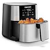 Chefman Air Fryer 8 Qt | TurboFry® 4-in-1 with 450°F Hi-Fry Option for Crispier Results | Bake, Dehydrate, Frozen | XL Nonsti