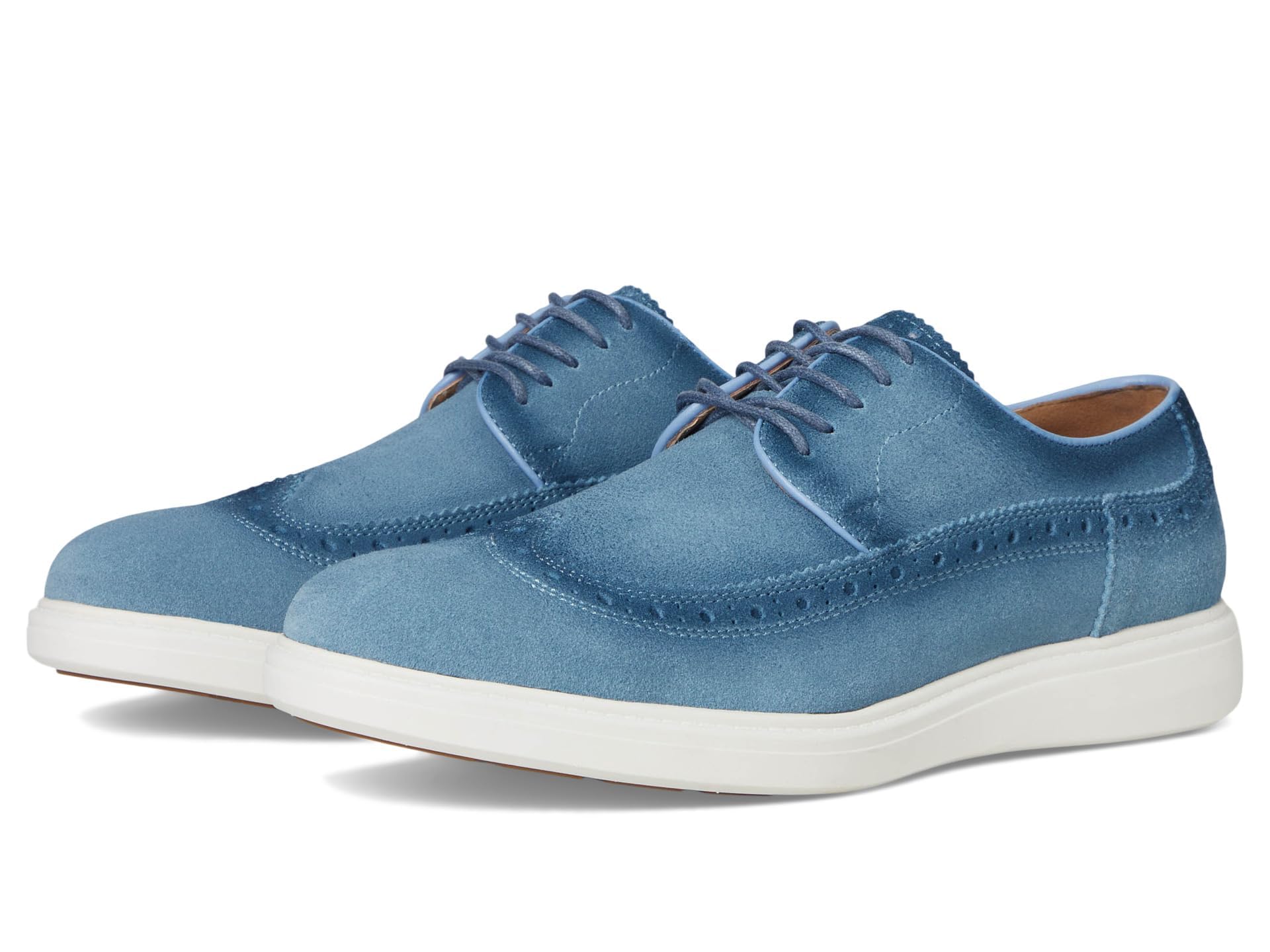 Stacy Adams Men’s Trudell Wingtip Lace Up Sneaker, Light Blue, 11.5