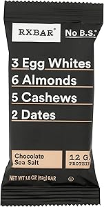 RxBar, Whole Food Protein Bar, Chocolate Sea-Salt, 1.8 oz