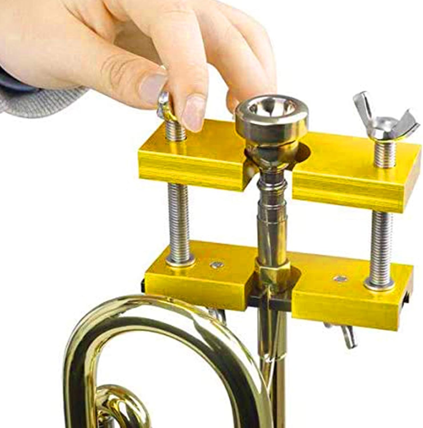 DatingDay Mouthpiece Puller Tool,Brass Instrument Mouthpiece Extractor,Microphone Puller Extractor Adjustable Portable,Disassembly tool for Trombone(Gold): Musical Instruments