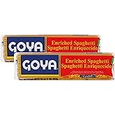 Goya Spaghetti Pasta, Noodles, Classic, Italian, Dishes, Pack of 2, 16 oz | Enriched Durum Wheat Noodles for Classic Italian Dishes, Latin-Inspired Soups, And Everyday Family Meals, Everyday Treat