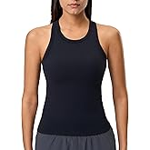 Yvette Workout Tank Top with Built-in Bra for Women Padded Racerback Athletic Shirts Breathable Camisole Gym Yoga