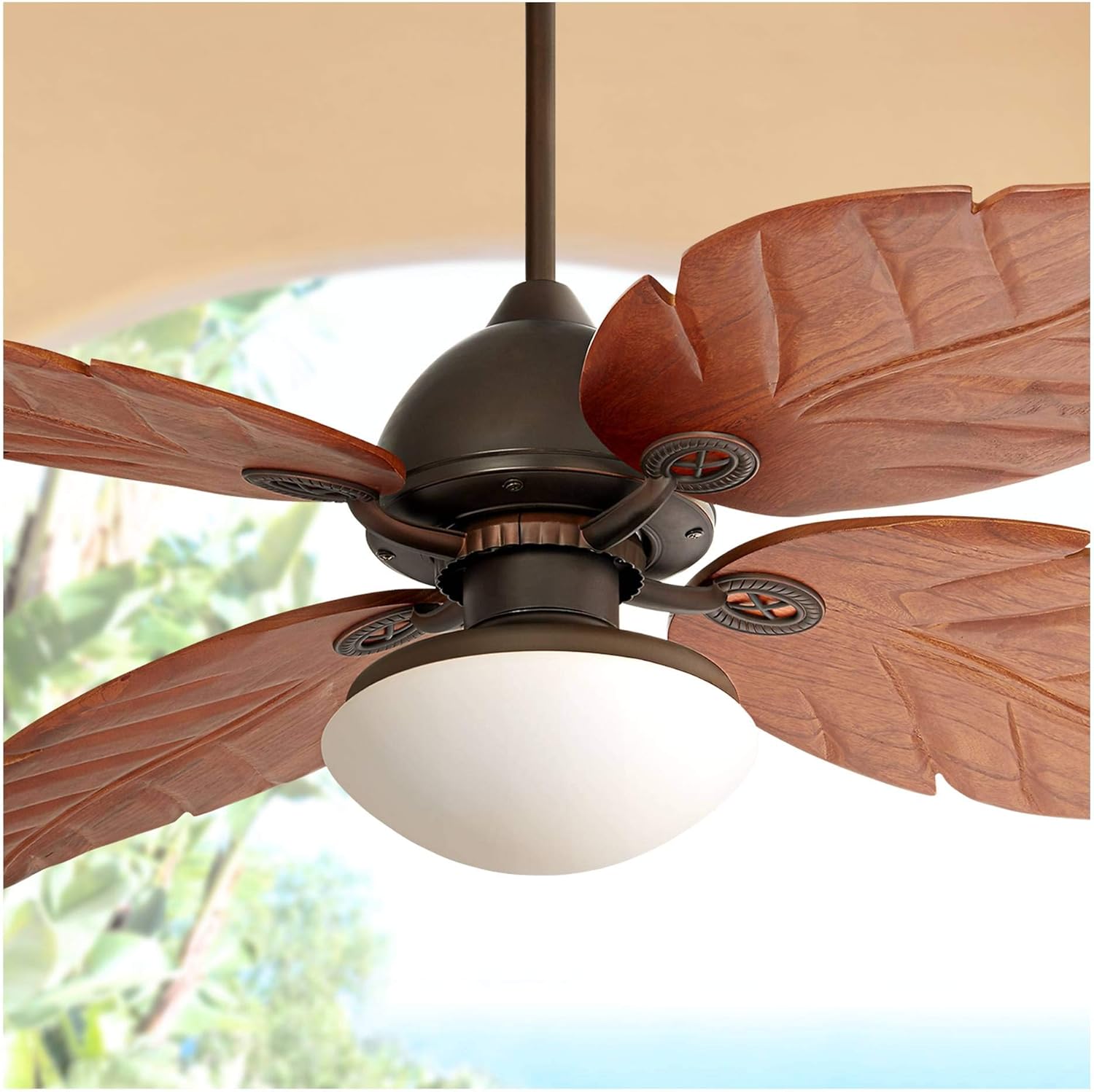 60 Casa Oak Creek Tropical Outdoor Ceiling Fan With Light Led Oil