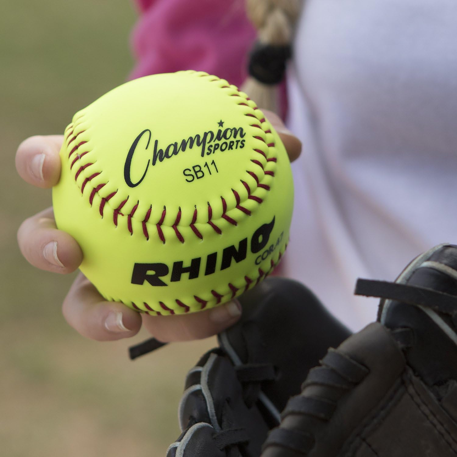 Champion Sports 11" Official Softballs: 11-Inch Youth Fastpitch Softball Ball for Games, Practice and Training - Optic Yellow Syntex Cover - Pack of 12: Sports & Outdoors