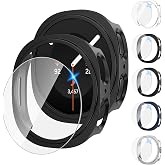 Tensea [5+5Pack for Samsung Galaxy Watch 8/9 Screen Protector Case 44mm | Hard PC Bumper/HD Tempered Glass Protective Film Accessories, Face Cover Set, Galaxy Watch 8/9 44 mm Case for Women Men