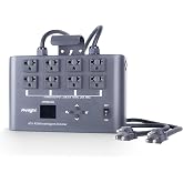 Pknight 4-Channel 40A RDM/DMX Dimmer, Switch &amp; Relay Pack | Flicker-free low-wattage LED dimming without a dummy load, dual 20A lines, 10A per channel and 16 chase programs