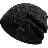Lvaiz Mens Beanie Warm Winter Hat for Men Fleece Lined Beanie Thick Knit Hat Outdoor Skull Cap Unisex