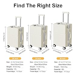 AIWEINY Zipperless Luggage, Polycarbonate Aluminum