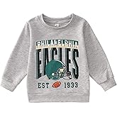 GLIGLITTR Toddler Girl Boy Football Sweatshirt Sundays are for The Birds Game Day Outfit Kids Football Fans Long Sleeve Shirt