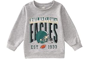 GLIGLITTR Toddler Girl Boy Football Sweatshirt Sundays are for The Birds Game Day Outfit Kids Football Fans Long Sleeve Shirt