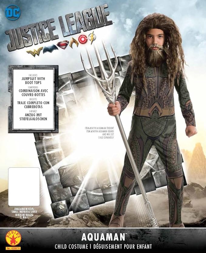 Domestic Boys Aquaman Beard And Wig Set One Size Rubies Dress Up Pretend Play Toys Hobbies Futurepost Co Nz