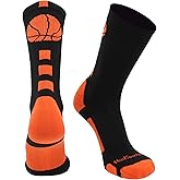 MadSportsStuff Basketball Socks for Boys Girls - Youth & Adult Athletic Crew Socks - Cushioned Moisture Wicking Performance
