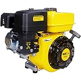 Aceup Energy 7HP 212cc Gas Engine Horizontal Shaft with Steel Camshaft, 4 Stroke Gas Motor with Shock Pad, Shaft 3/4" (19mm) Recoil Start