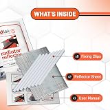 Radflek Radiator Reflector Panels - Heat Reflective Foil Sheet - 2 Panels view 6