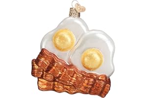 Old World Christmas Ornaments: Bacon And Eggs Glass Blown Ornaments for Christmas Tree