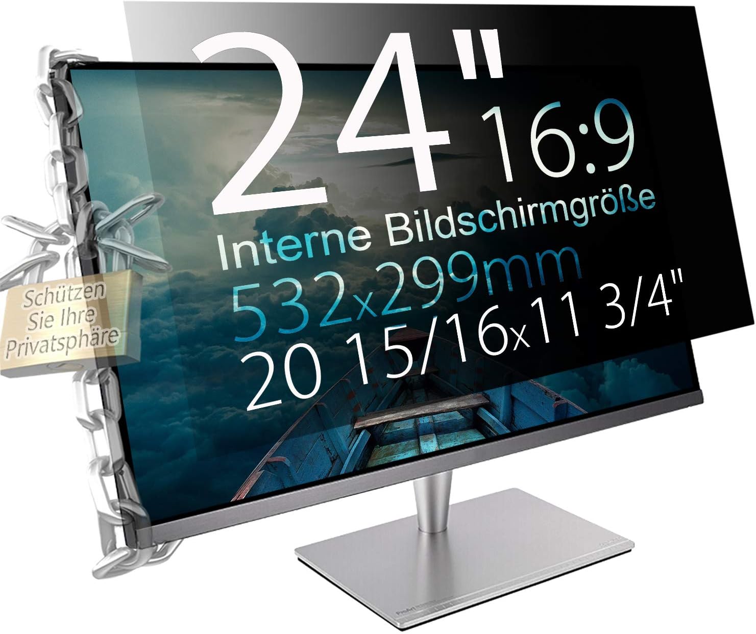 filtro privacy per monitor di computer widescreen da 14 pollici