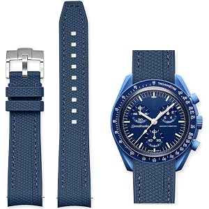 Aoeiwv Bands for Omega x Swatch MoonSwatch Watch 20mm,Quick Release Rubber Silicone Strap Compatible Omega X Swatch Moonswatc