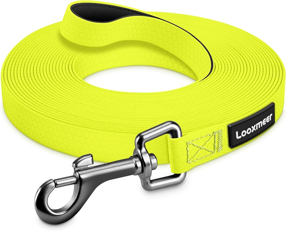 Looxmeer 3m Training Dog Lead Large Medium Small 250kg Padded Handle Neon