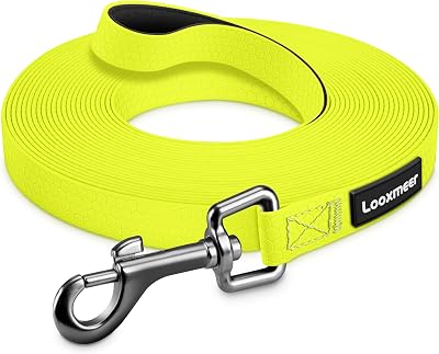 Looxmeer 3m Training Dog Lead Large Medium Small 250kg Padded Handle Neon